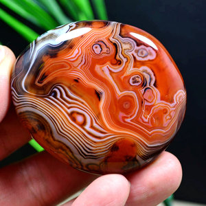 锦缘巴西玛瑙原石天然缠丝玛瑙手把玩疗愈高频红玛瑙花纹玛瑙摆件