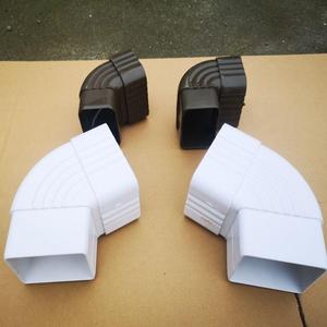 pvc落水方管弯头下水圆管转弯45/90度正侧向引流转向器雨水管配件