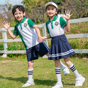 幼儿园夏季园服纯棉运动2024儿童校服套装六一年级小学生毕业班服