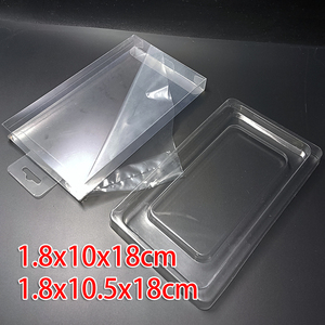 1.8x10x18cm现货PVC透明手机壳通用塑料包装盒可定制印刷烫金LOGO