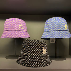 韩国代购mlb小标老花男女百搭渔夫帽盆帽ny洋基队时尚遮阳帽潮ins