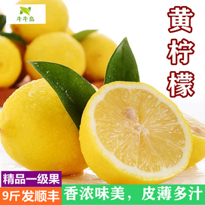 新鲜黄柠檬一级果中大果清香柠檬特价柠檬茶专用安岳柠檬