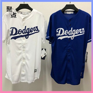 聚点 mlb棒球大联盟 洛杉矶道奇队 蓝白色 美版青年版棒球服球衣