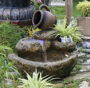 家用养鱼池水景摆件假山流水喷泉花园庭院户外阳台室内装饰石头