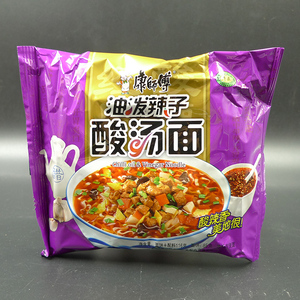清真食品 康师傅方便面 113克油泼辣子酸汤面牛肉面袋装泡面