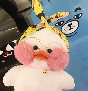 鸭力山大节日创意礼物ins玻尿酸鸭网红呆萌鸭毛绒公仔玩具白色