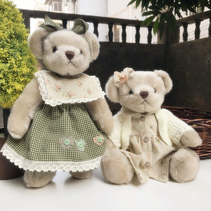 毛绒玩具关节熊穿衣服小熊玩偶泰迪熊公仔可爱女孩子节日礼物娃娃
