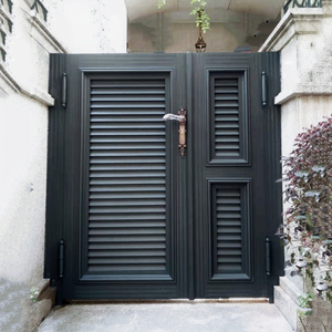 重庆庭院门铝合金别墅大门花园入户门自建房双开门铝艺门对开门