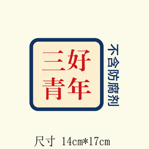 三好青年纯正文化校园风文字烫画贴热转印衣服胶印胶片柯式烫图