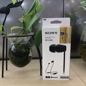 sony/索尼 wi-c200无线蓝牙耳机颈挂入耳式运动跑步手机通话线控