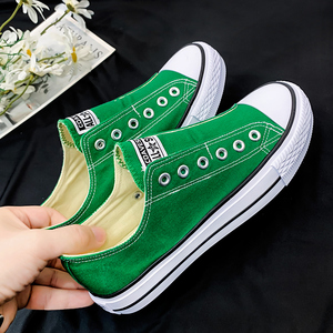 经典一脚蹬懒人鞋帆布鞋夏季无鞋带小白鞋女鞋学生透气情侣板鞋潮