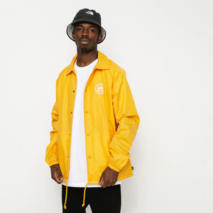 vans外套 美式潮牌棒球服 新印花情侣男女薄款姜黄色范斯教练夹克