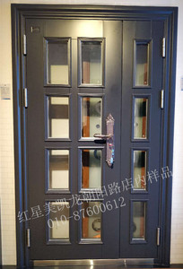 玻璃防盗门中空钢化玻璃格子门户外漆进户门透光露台门别墅庭院门