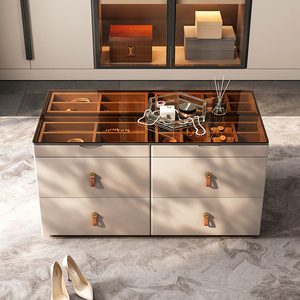 新款简约双面斗柜抽屉式衣物收纳柜家用衣帽间饰品中岛柜衣柜卧室