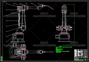 六自由度关节型焊接机器人结构设计机械手含CAD图纸+说明书