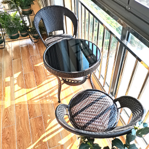 玻璃小圆桌子家用钢化阳台