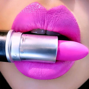 欧美风紫色口红雾面哑光防水不易掉色葡萄紫玫红玫紫色平价网红款