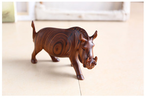 玫瑰木野猪 疣猪 肯尼亚非洲进口木雕 摆件 纯手工 彭彭pumba