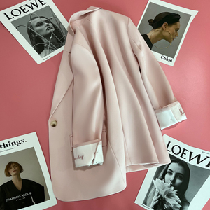 粉色小个子西装外套女2024年新款春装韩版气质休闲高级感炸街西服