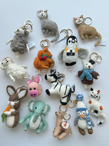 韩国饰品 尼泊尔羊毛毡可爱小动物包挂件 钥匙扣
