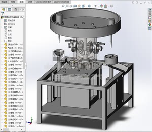 苹果自动去皮机机械设计水果削皮机含去核切瓣功能cad sw3d 说明