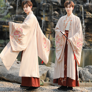 中国风原创正品魏晋制汉服男道袍春夏季大袖衫演出服武当山全套装
