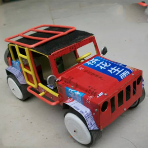 易拉罐diy废物利用环保创意自制科技小发明汽车幼儿园手工制作