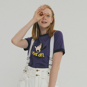 tyakasha塔卡沙大力水手联名t恤上衣衣服深紫色插画短袖