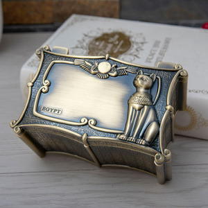 古埃及猫神创意首饰盒复古金属公主饰品高档收纳盒礼品盒珠宝盒