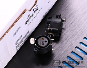 瑞士纽崔克镀金PCB安装卡侬母座 XLR音频插头平衡 卡农插座