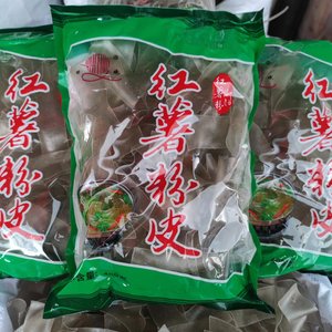 田曦湖南农家红薯粉条汤粉丝正宗浏阳手工红薯粉皮片400g酸辣粉条