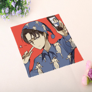 动漫进击的巨人艾伦眼镜布 兵长利威尔三笠超细纤维清洁布 可定制