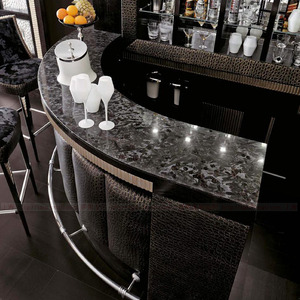 新古典意式吧台 弧形半圆转角吧台订制 四分之一圆吧台水吧休闲桌