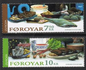 法罗群岛 2005年 欧罗巴 美食 2全 MNH