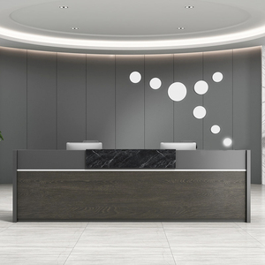 收银台前台接待台定制公司酒店吧台柜简约现代超市电脑大气吧台桌