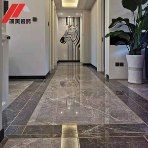 简一大理石瓷砖电视背景墙密无缝地砖600*1200阿波罗银灰900*1800