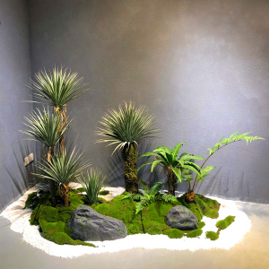 仿真绿植造景组合室内商场餐厅楼梯间假植物落地景观装饰布置盆栽