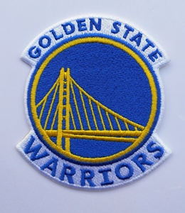 nba金州勇士队徽warriors篮球刺绣补丁贴绣花布贴背胶logo臂章