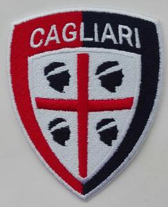 意甲 足球cagliari 卡利亚里队队徽精美刺绣补丁贴电脑毛毡标背胶