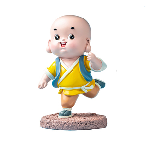 中国风运动派小沙弥泥人摆件奥运项目家居装饰品民族特色工艺品