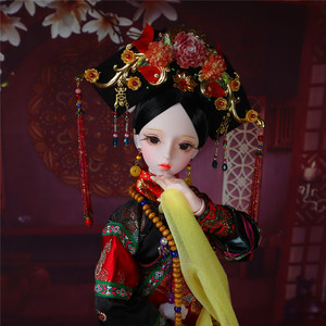 瑷鹂古装手工原创德必胜娃娃清朝皇后60厘米26关节古风摆设观赏