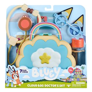 出口英国 BLUEY布鲁伊原装云朵包包医生玩具套装过家家婴幼儿玩具