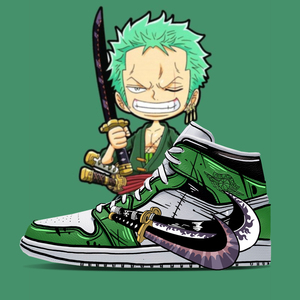 air jordan 1 aj1 diy海贼王索隆皮卡丘涂鸦手绘改色定制篮球鞋