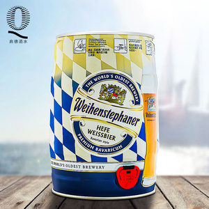 5l桶装 德国进口维森/唯森酵母型小麦白啤酒 5000ml 21年7月到期