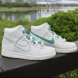 hunter运动汇 nike dunk high 白绿金扣 休闲运动板鞋 dh0960-001