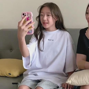 逗比范33姐同款代言的衣服儿童2022夏季棉布男女短袖印字圆领t恤