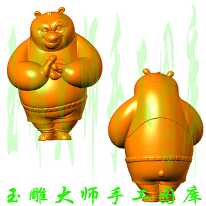 熊猫stl图功夫熊猫3立体图圆雕图三维雕刻图3d打印模型文件数据图
