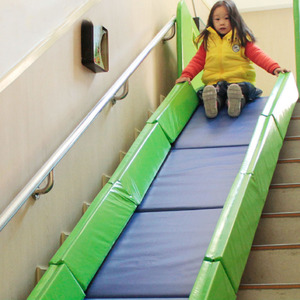 格乐普儿童楼梯感统滑梯软体滑道玩具折叠滑滑梯家用幼园室内软包