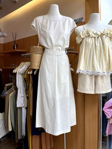 韩国东大门2024夏季新款时尚气质设计感小众收腰修身连衣裙长裙女