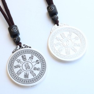刻字999纯银道家九字真言吊坠男女道教十字天经太极八卦护身项链